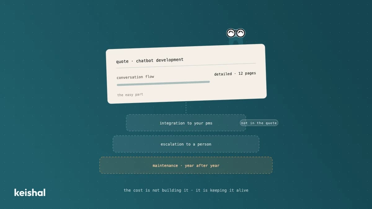 Dentista valorant el desenvolupament d'un chatbot a mida per a la seva clínica dental
